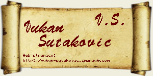 Vukan Šutaković vizit kartica